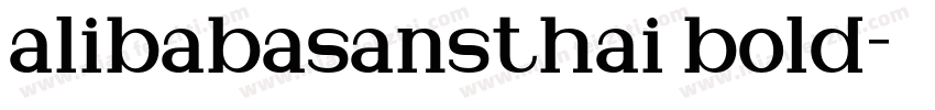 alibabasansthai bold字体转换